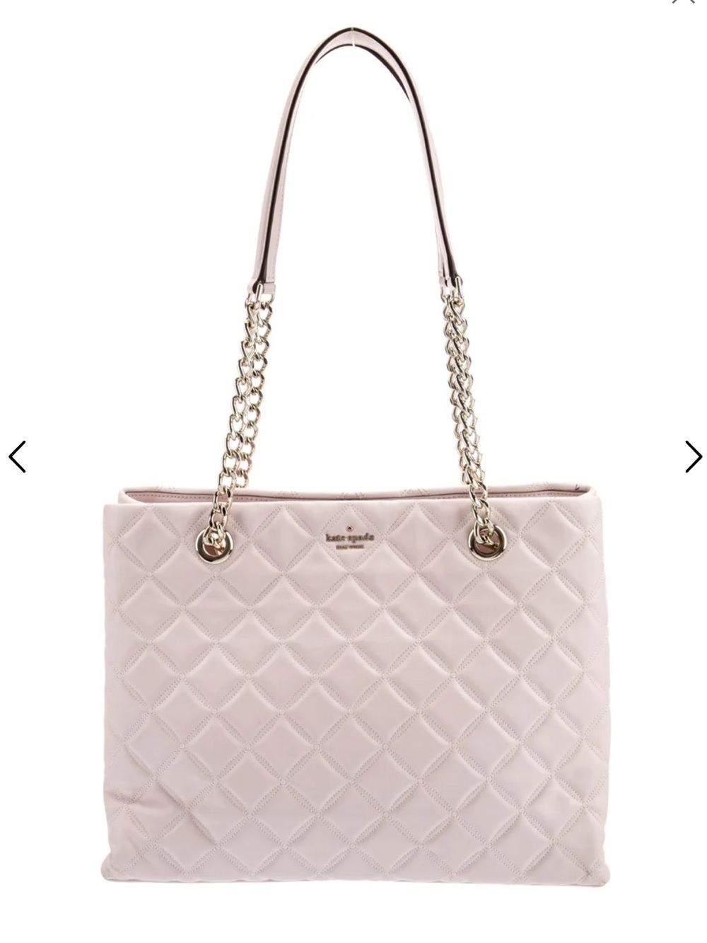 kate spade Natalia Blush Pink Quilted Pale Pink Chain-Handle Tote